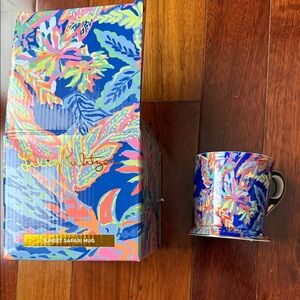 Lilly Pulitzer Bright Blue Floral Safari Mug